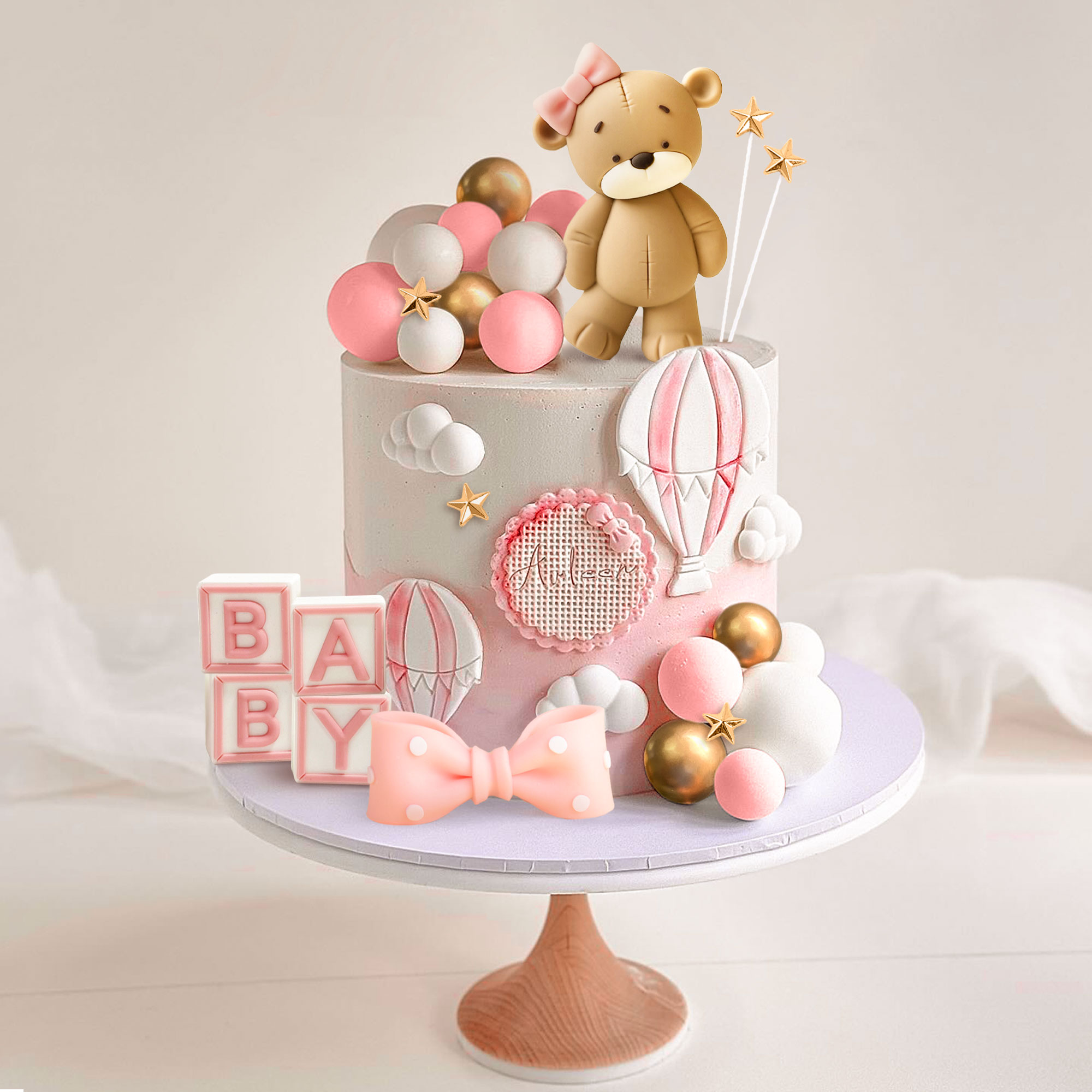 LaVenty Pink Bear Cake Decorat - Resin Art Alphabet recension och pris